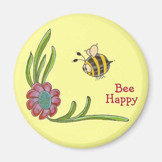 Bee Happy Magnet (Voorkant)