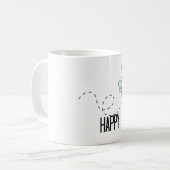 "Bee" Happy Mok voor de koffieminnaar (Voorkant links)