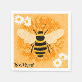 Bee Happy Napkins Servet