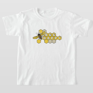 Bee Happy Natuur bestuiver: gele hommel bij T-shirt