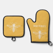 Bee Happy Ovenwant & Pannenlap Set (Voorkant)