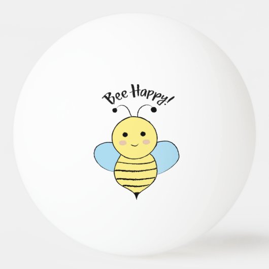 Bee Happy Pingpongbal (Voorkant)