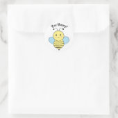Bee Happy Ronde Sticker (Tas)