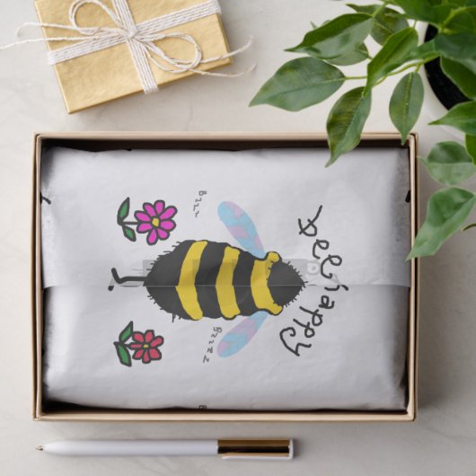 Bee Happy Schattige Bijenweefsel Papier (Geschenk)
