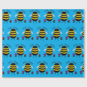 Bee Happy Schattige Bijenweefsel Papier (Vlak)
