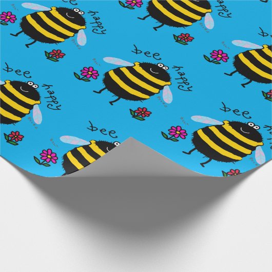 Bee Happy Schattige Bijenweefsel Papier (Hoek)