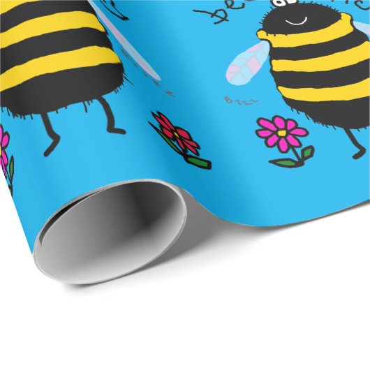 Bee Happy Schattige Bijenweefsel Papier (Rol Hoek)