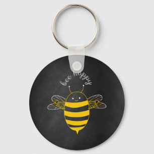 Bee Happy Sleutelhanger