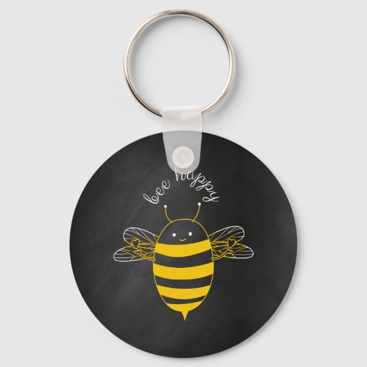 Bee Happy Sleutelhanger (Voorkant)