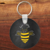 Bee Happy Sleutelhanger (Voorkant)