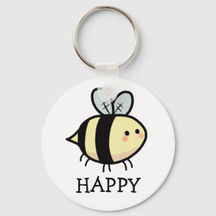 Bee Happy Sleutelhanger