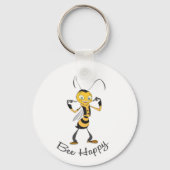 Bee Happy Sleutelhanger (Voorkant)