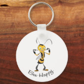 Bee Happy Sleutelhanger (Voorkant)