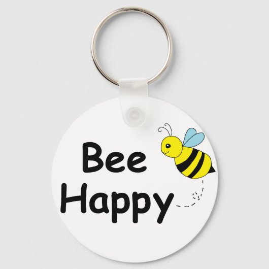 Bee Happy Sleutelhanger (Voorkant)
