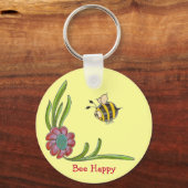 Bee Happy Sleutelhanger (Voorkant)