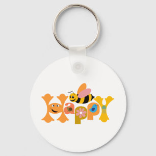 Bee Happy Sleutelhanger