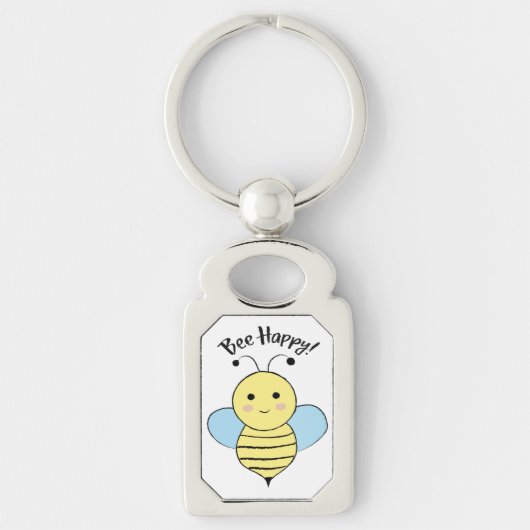 Bee Happy Sleutelhanger (Voorkant)
