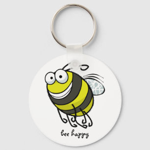 Bee Happy Sleutelhanger