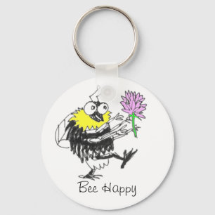Bee Happy sleutelhanger