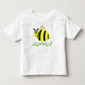 Bee Happy Smiling Yellow Bumble Bee Snoep Bits Kinder Shirts (Voorkant)