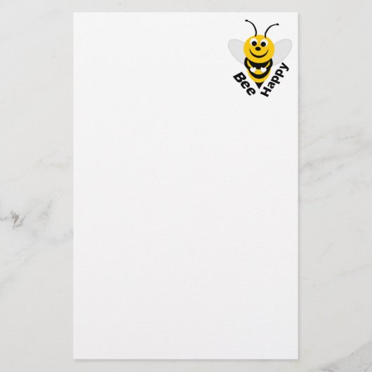 Bee Happy Stationery Briefpapier (Voorkant)