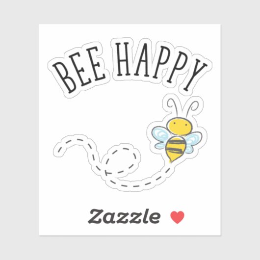 Bee Happy Sticker (Vel)