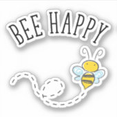 Bee Happy Sticker (Voorkant)