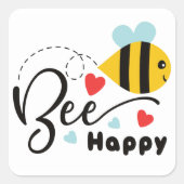 Bee Happy Sticker (Voorkant)