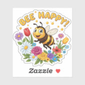 Bee Happy Sticker (Vel)