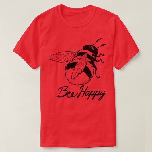 Bee Happy T-shirt (Design voorkant)