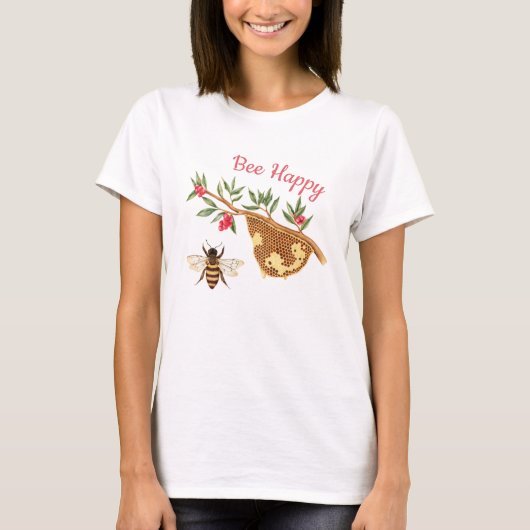 Bee Happy T-shirt (Voorkant)