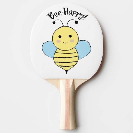 Bee Happy Tafeltennisbatje (Voorkant)