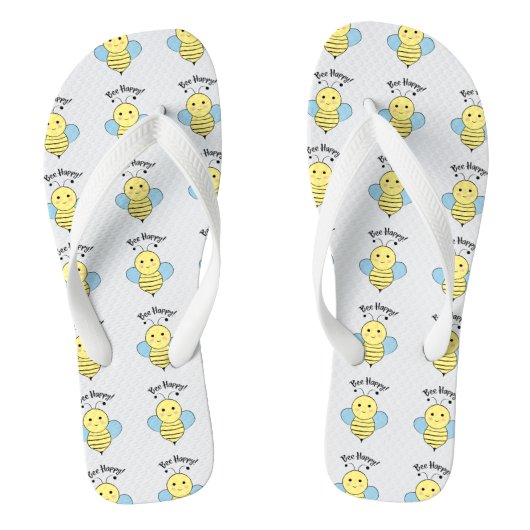 Bee Happy Teenslippers (Voetbed)