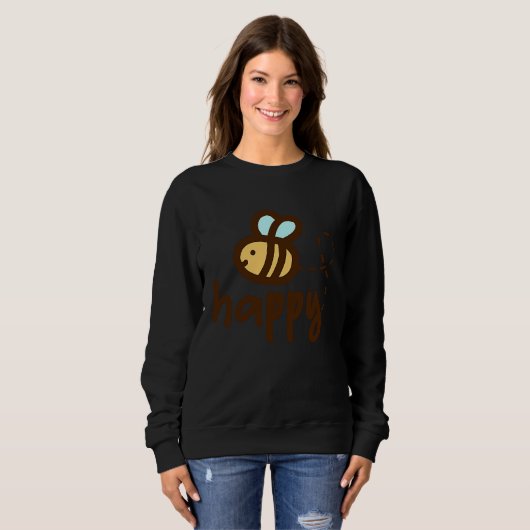 Bee Happy Tees Be Happy Cute Bee (Voorkant volledig)