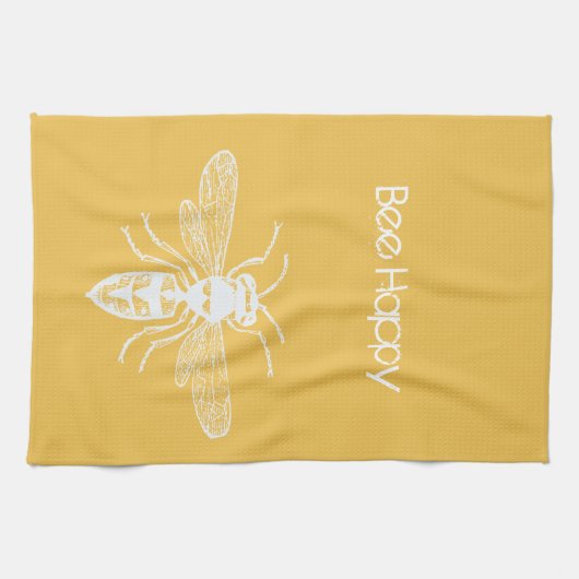 Bee Happy Theedoek (Horizontaal)