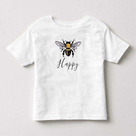 Bee Happy Toddler T-shirt (Voorkant)