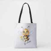 Bee Happy Tote Bag (Voorkant)