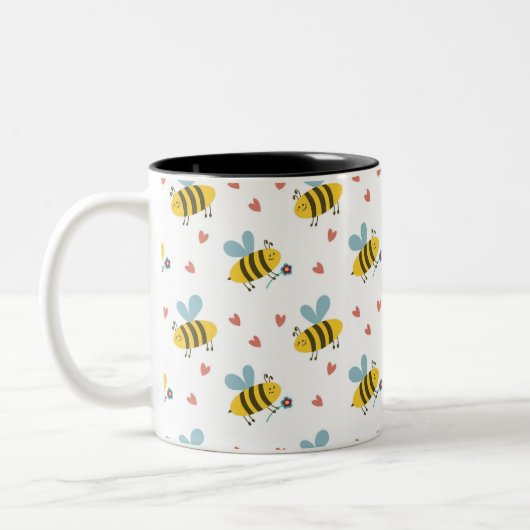 Bee Happy Tweekleurige Koffiemok (Links)