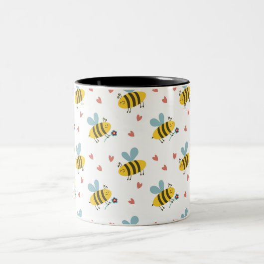 Bee Happy Tweekleurige Koffiemok (Center)