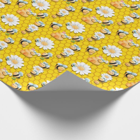 Bee Happy Wrapping papier (Hoek)
