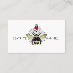Bee Heart Wings Social Calling Card Visitekaartje