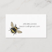 Bee Heart Wings Social Calling Card Visitekaartje (Achterkant)