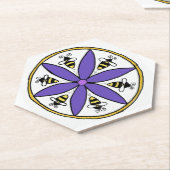 Bee Hex Sign Onderzetter (Schuin)