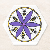 Bee Hex Sign Onderzetter (Voorkant)