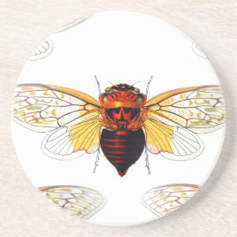 bee hibiscusgarde art zandsteen onderzetter