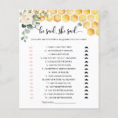 Bee Hij zei dat ze vrijgezellenfeest game zei (Voorkant)