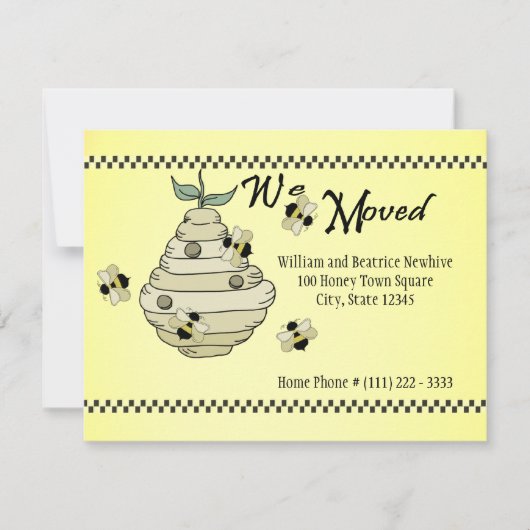 Bee Hive Aankondiging adreswijziging (Voorkant)