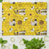 Bee Hive Gnomes Pattern Theedoek (Gevouwen)