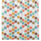 Bee Hive Module Patroon Douchegordijn (Voorkant)