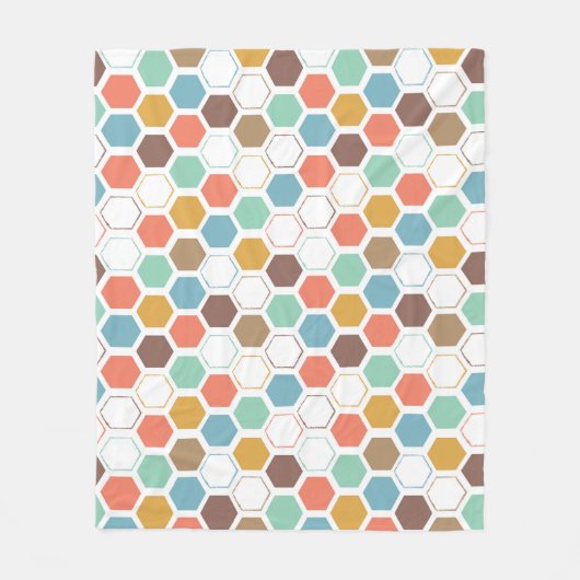 Bee Hive Module Patroon Fleece Deken (Voorkant)